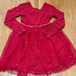 Hanna Andersson Red Starry Long Sleeve Dress